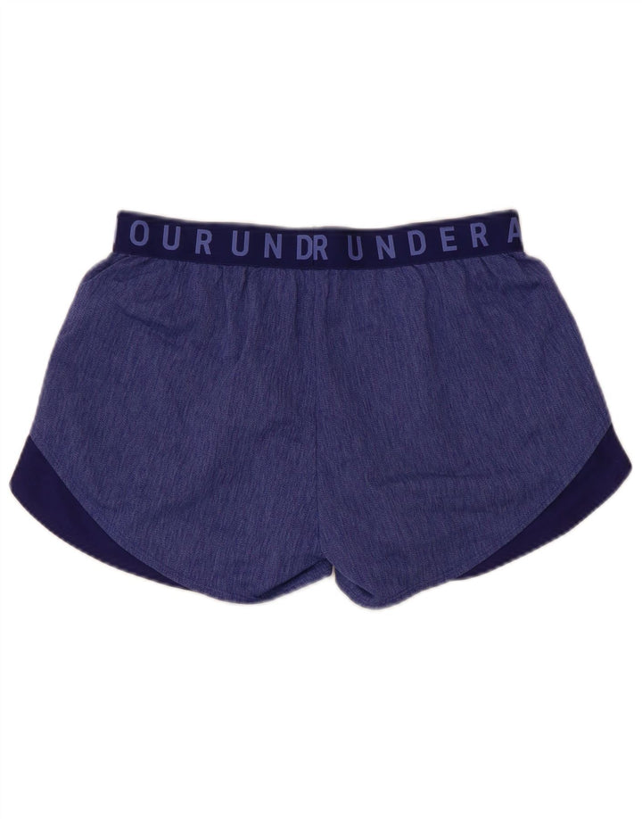 Under Armour Damen Graphic Sport Shorts Mittelblaues Colourblock-Polyester