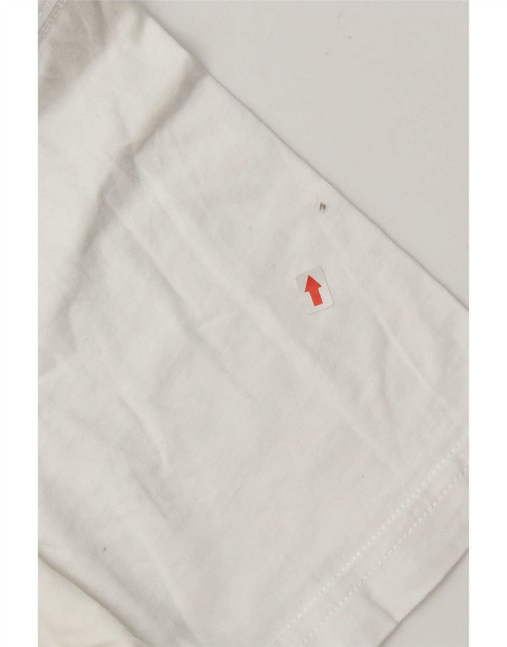 Lacoste Herren T-Shirt Top Größe 5 Große weiße Baumwolle