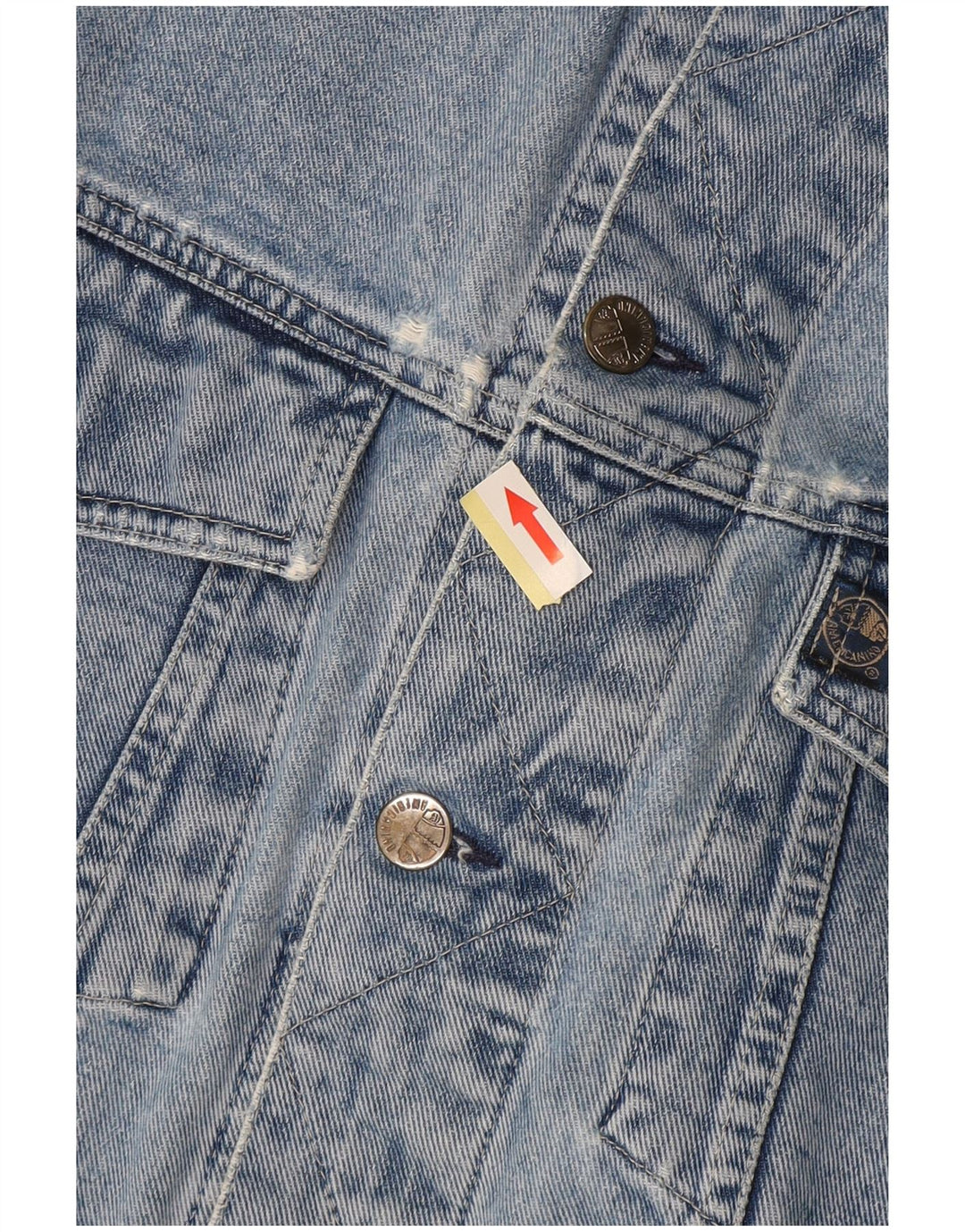 AMERICANINO Herren Jeansjacke UK 42 XL Blaue Baumwolle