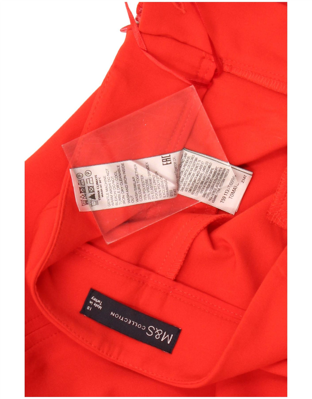 MARKS & SPENCER Damen Tapered Chinohose UK 18 XL W34 L28 Orange