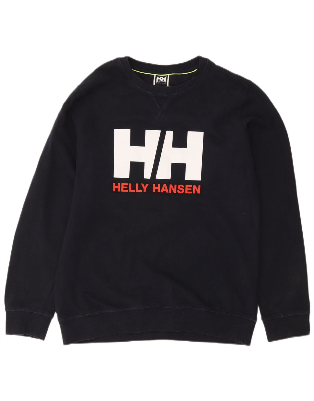 HELLY HANSEN Herren Grafik-Sweatshirt-Pullover XL aus marineblauer Baumwolle