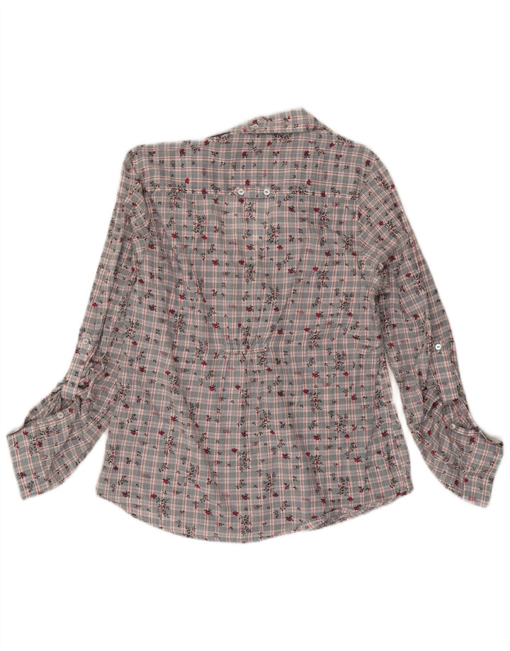 White Stuff Damen-Hemdbluse, UK 44, Mittelgrau, geblümt, Baumwolle