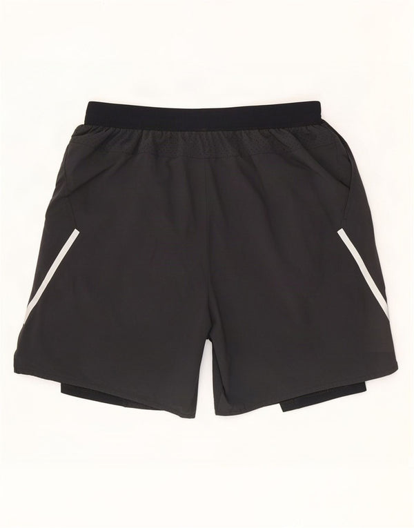 Nike Herren Dri Fit Sportshorts, großes graues Colourblock-Polyester