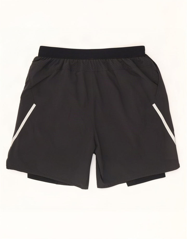 Nike Herren Dri Fit Sportshorts, großes graues Colourblock-Polyester