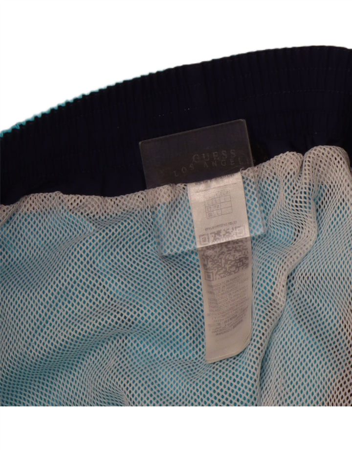 GUESS Herren-Badeshorts, groß, blau, Polyamid