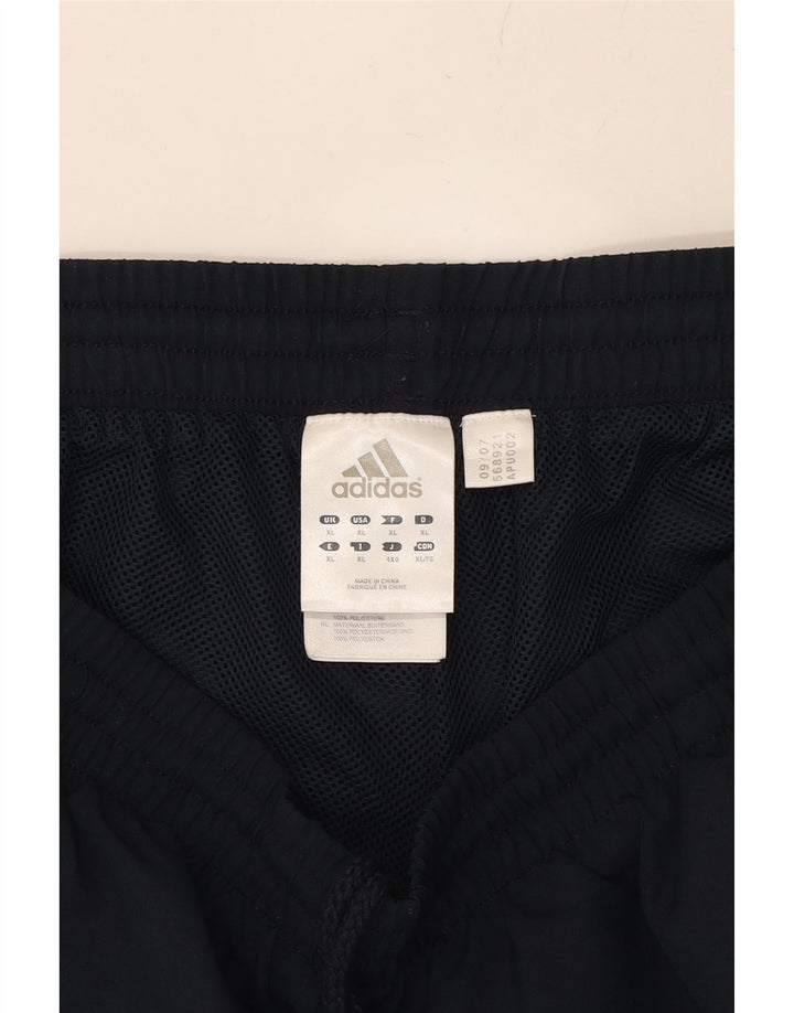 ADIDAS Mens Sport Shorts XL Navy Blue Polyester Vintage Adidas and Second-Hand Adidas from Messina Hembry 