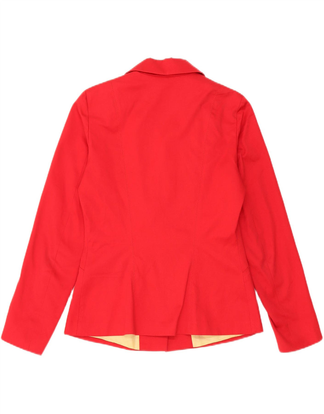 Vintage Damen 3-Knopf-Blazer-Jacke IT 44 mittelrote Baumwolle