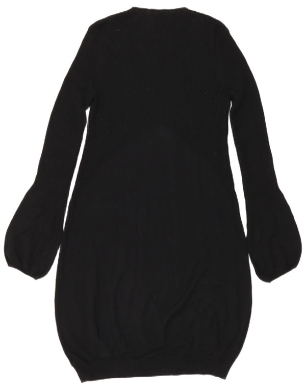 Trussardi Womens Long Sleeve Bubble Dress UK 14 Large Black Viscose
