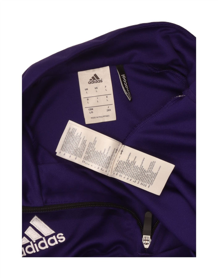 Adidas Herren Louisville Pullover-Trainingsanzug-Oberteil, groß, lila, Farbblock