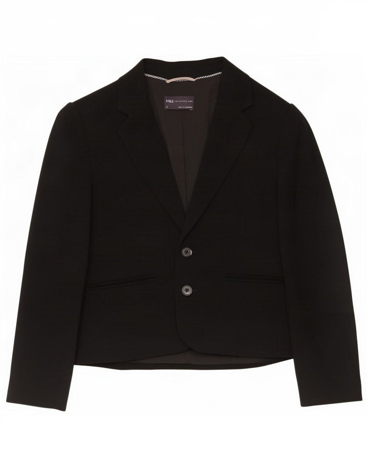 Marks & Spencer Damen 2-Knopf-Blazerjacke UK 6 XS Schwarz Polyester