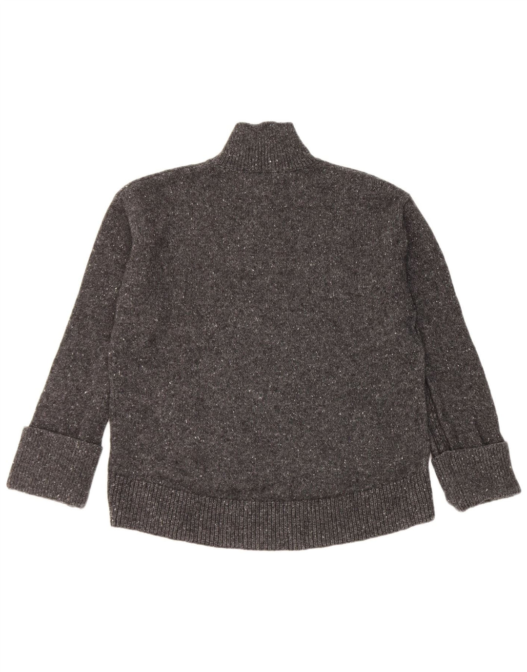 John Lewis Rollkragenpullover für Damen, UK 12, mittelgrau gefleckte Wolle