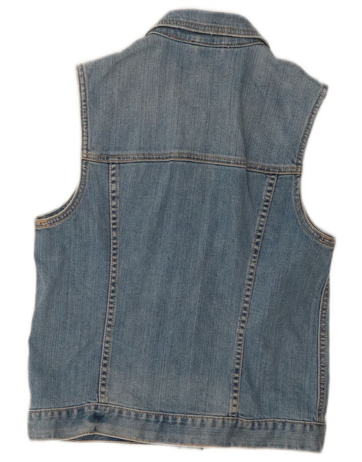 Hollister Damen-Jeansweste UK 12 aus mittelblauer Baumwolle