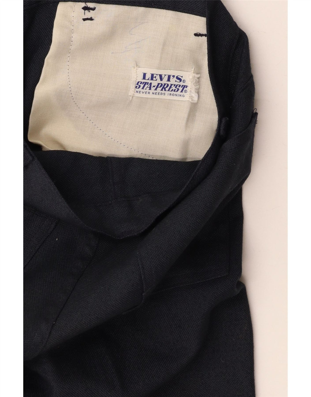 LEVI'S Mens Straight Casual Trousers W30 L27 Navy Blue Vintage Levi's and Second-Hand Levi's from Messina Hembry 
