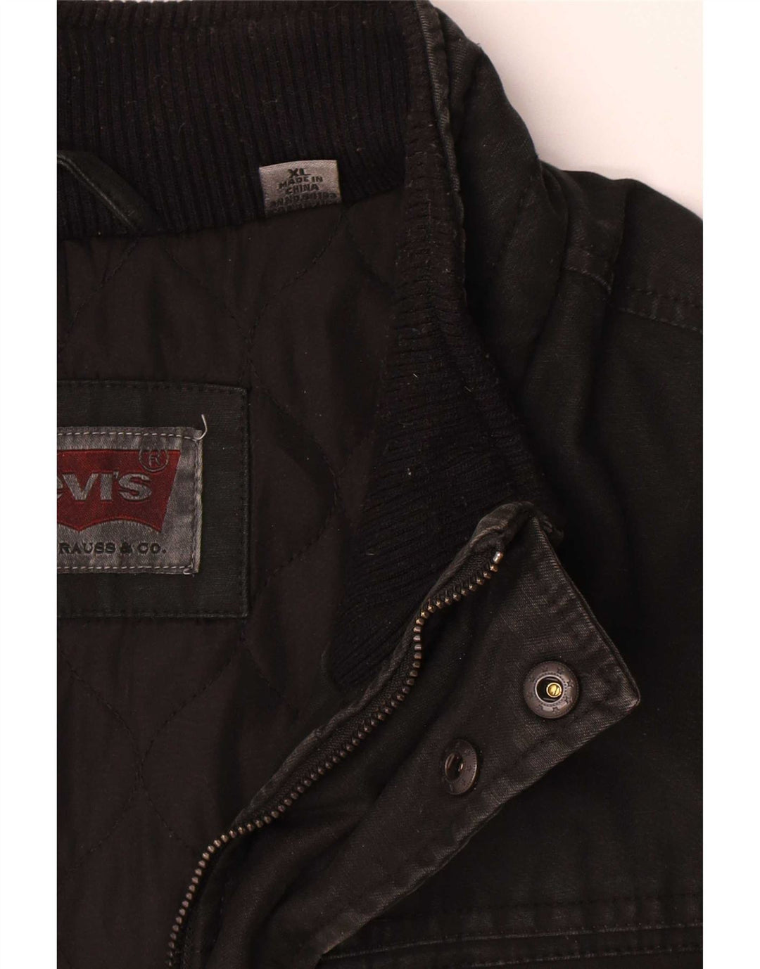 Levi's Herren Utility Jacke UK 42 XL Schwarz Baumwolle