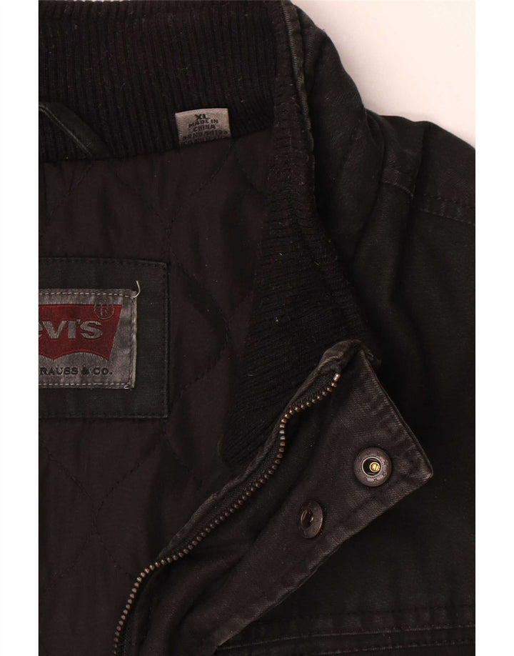 Levi's Herren Utility Jacke UK 42 XL Schwarz Baumwolle