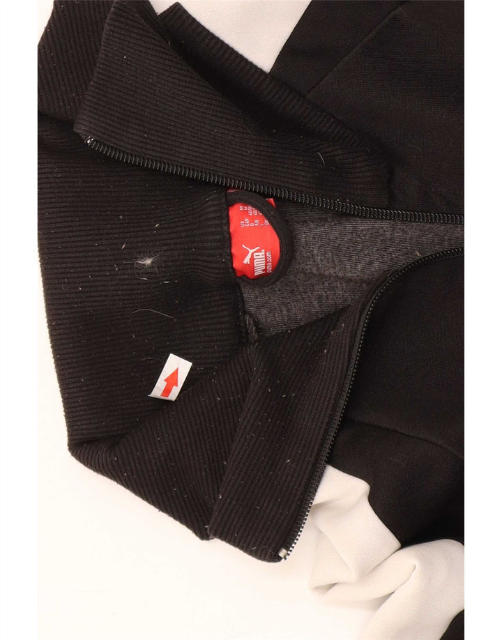 Puma Herren-Trainingsanzug mit grafischem Oberteil, Mittelschwarzes Farbblock-Polyester