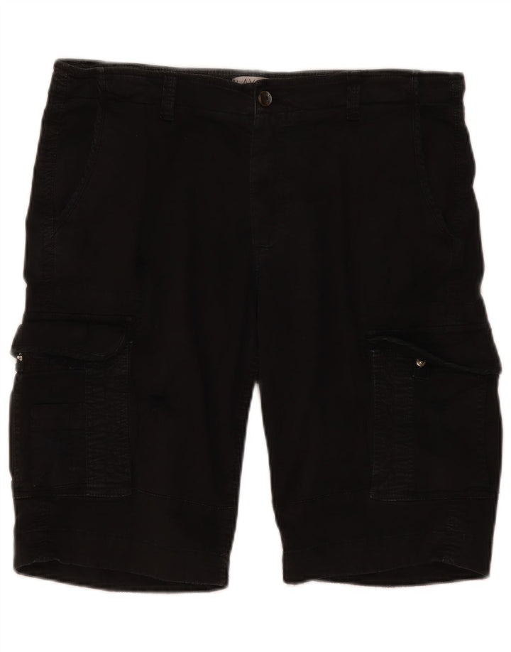 Vintage Herren Cargo Shorts IT 50 Large W38 Schwarze Baumwolle