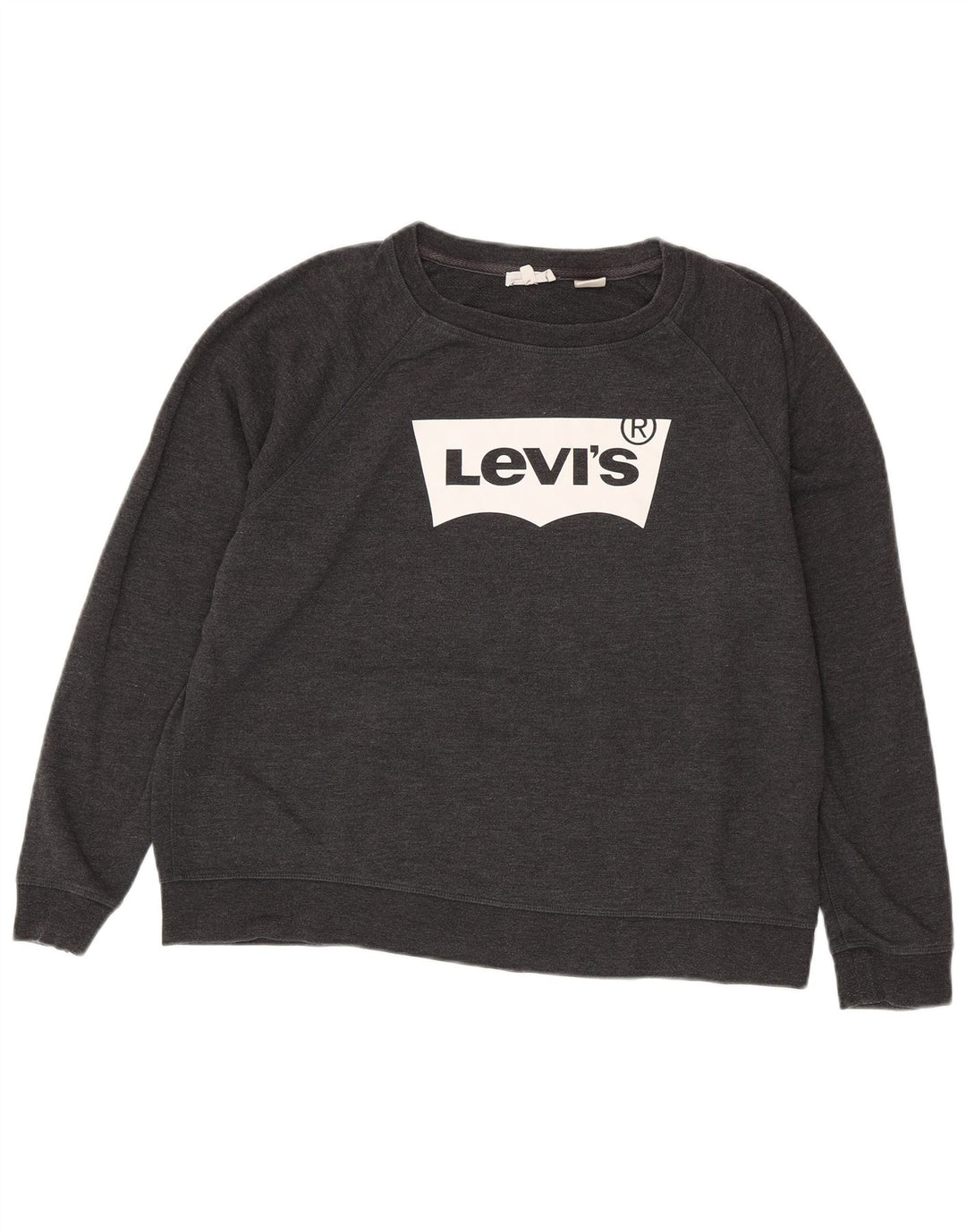 Levi's Damen Grafik-Sweatshirt-Pullover UK 18 XL Graue Baumwolle