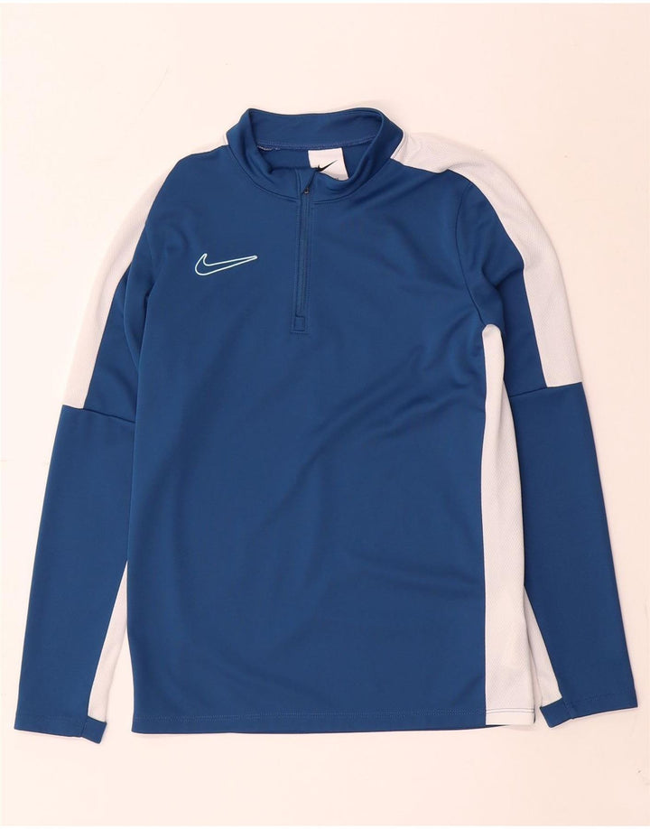 Nike Dri Fit Pullover-Trainingsanzugoberteil für Jungen, 10–11 Jahre, Mittelblau