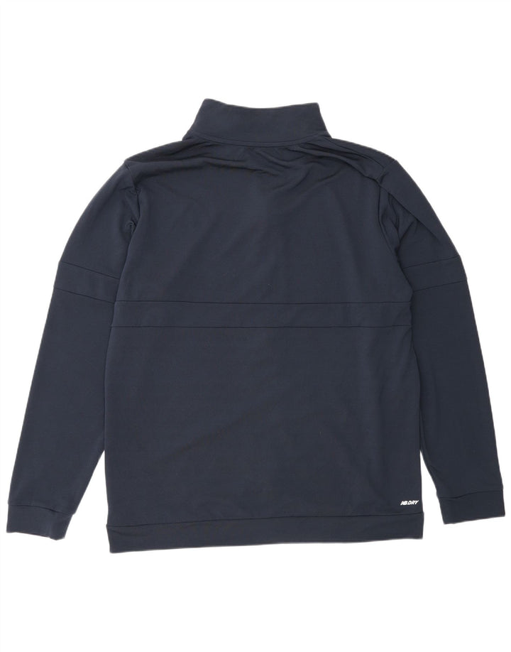 New Balance Herren-Trainingsanzug, Oberteil, Jacke, groß, Marineblau, Polyester, Sport