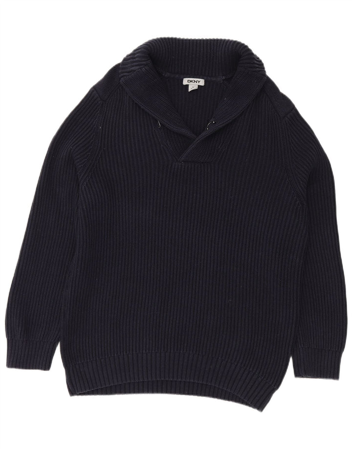 DKNY Herren-Pullover mit Schalkragen, XL, Marineblau