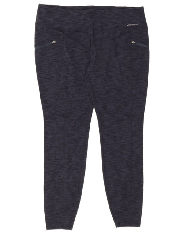 Eddie Bauer Damen Leggings UK 18 XL Marineblau meliert