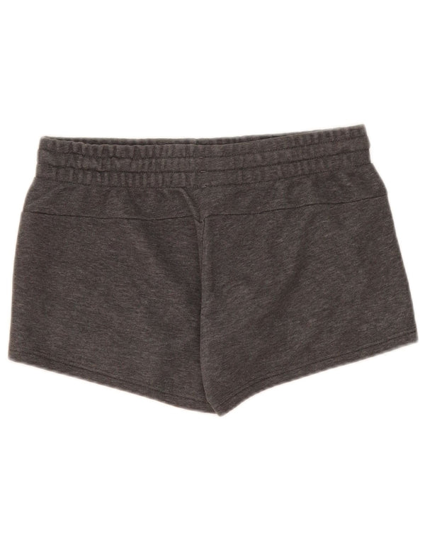 Adidas Damen Graphic Sport Shorts UK 8/10 Small Graue Baumwolle