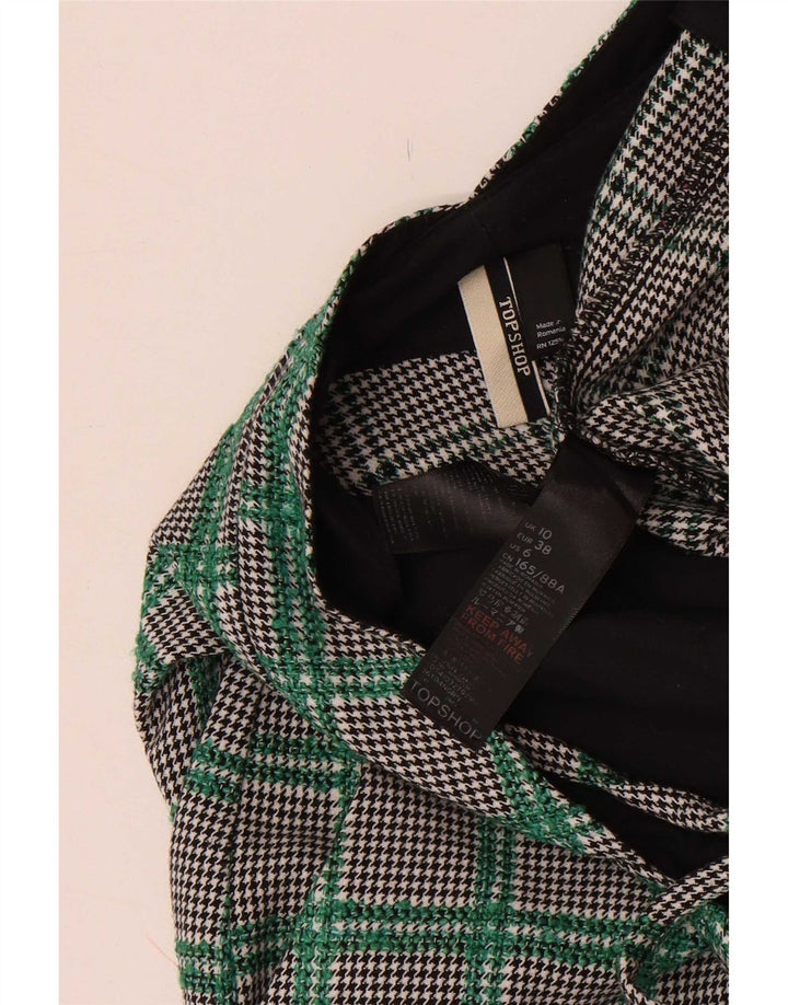 Topshop Damen-Overall, ärmellos, Gr. 40, Größe S, mehrfarbig, Hahnentrittmuster