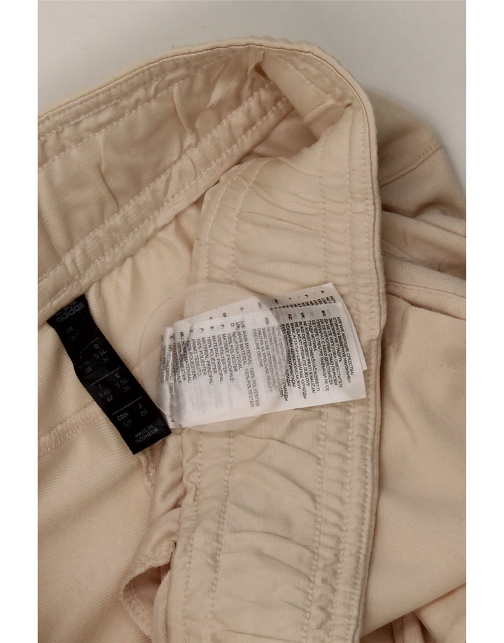 Adidas Damen Capri-Trainingshose, UK 8/10, Größe S, Beige, Polyester