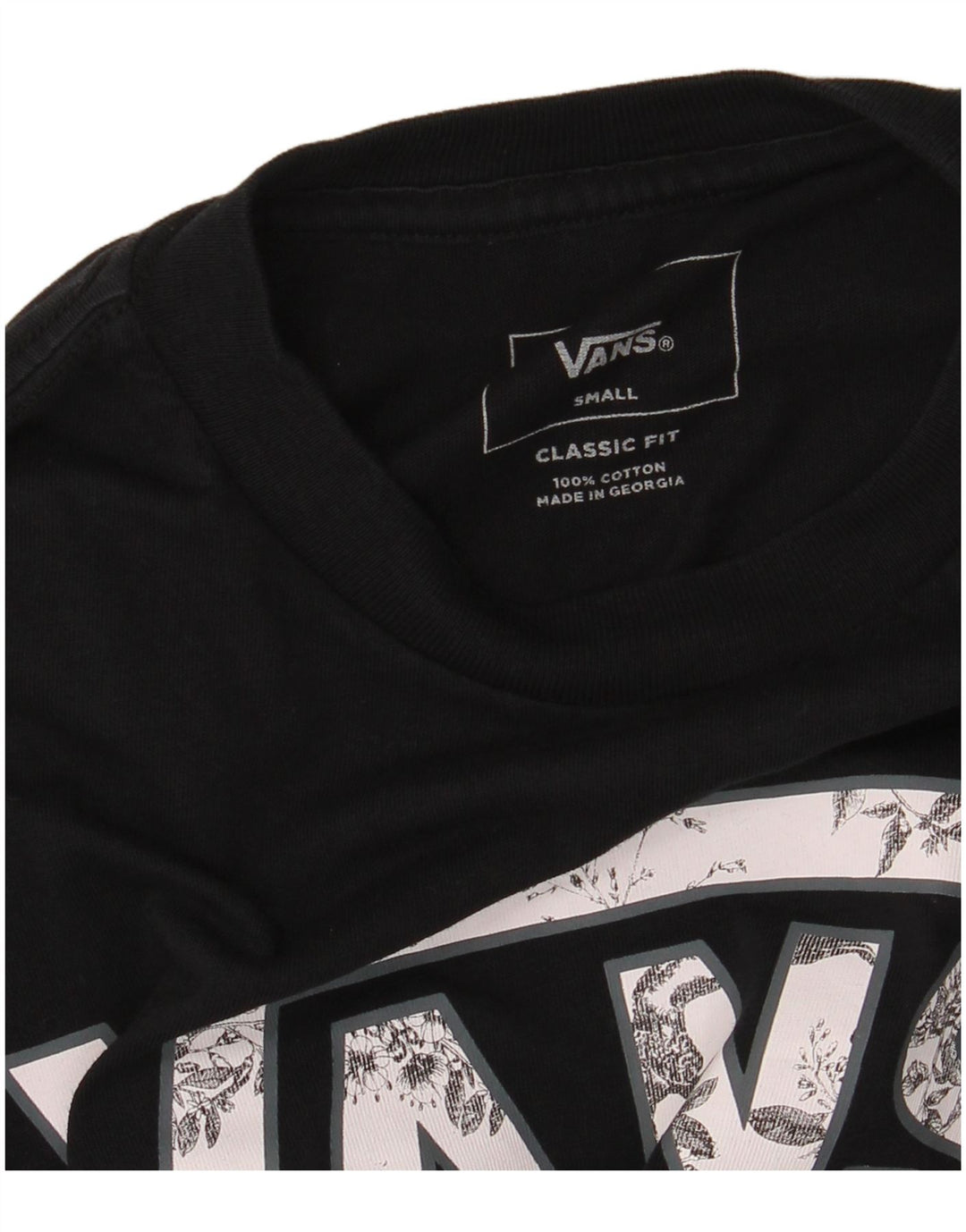 Vans Herren Classic Fit Graphic Top Langarm Small Schwarz Baumwolle