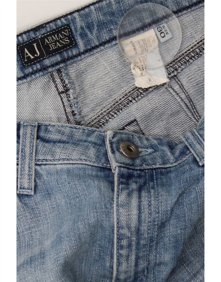 Armani Damen Bootcut Jeans W30 L29 Blaue Baumwolle