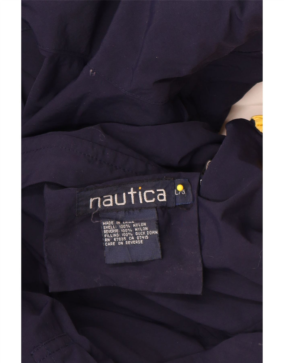 Nautica Herren Graphic Reversible Wattierte Jacke UK 40 Large Blaues Nylon