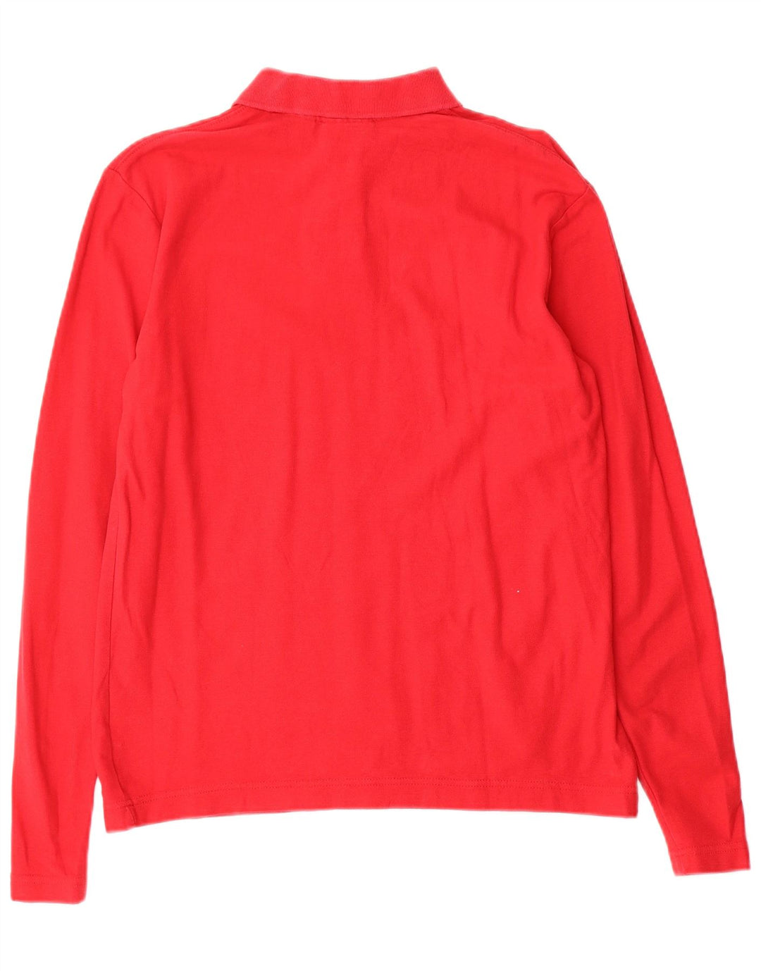 Fila Herren-Langarm-Poloshirt, klein, rote Baumwolle