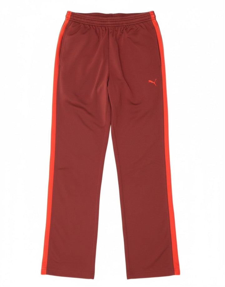 PUMA Womens Tracksuit Trousers UK 8 Small Brown Colourblock Polyester