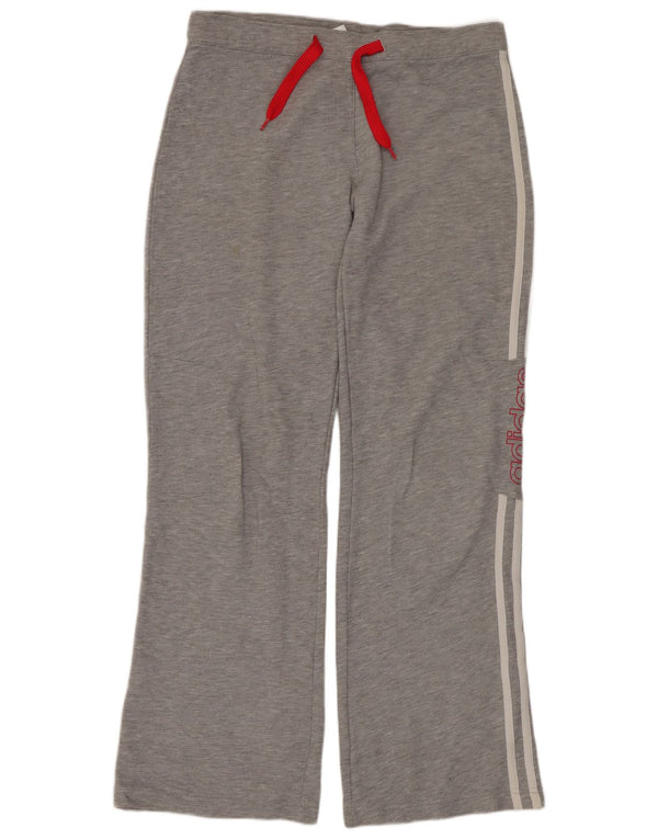 Adidas Damen-Trainingshose mit Grafik, UK 10, Größe S, grau, Baumwolle, Sport
