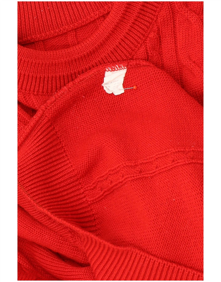 Vintage Herren Rundhalspullover Pullover XL Rote Wolle