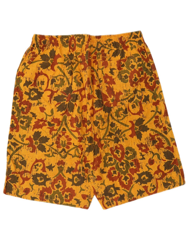 Vintage Herren Casual Shorts XL W38 Gelb geblümt