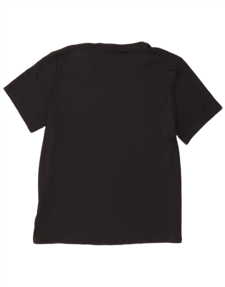 Nike Herren Dri Fit T-Shirt Top Large Schwarz Polyester