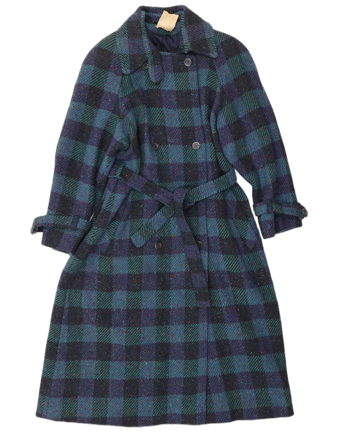 BLARNEY WOOLEN MILLS Zweireihiger Damenmantel UK 12 Mittelblau Klassisch