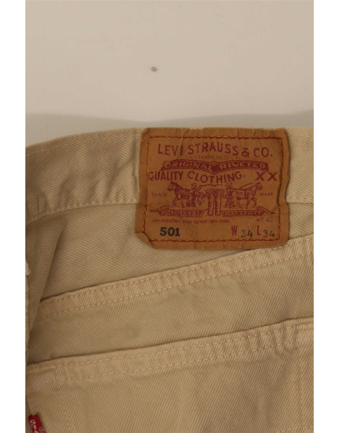 Levi's Herren 501 Straight Jeans W34 L29 Beige