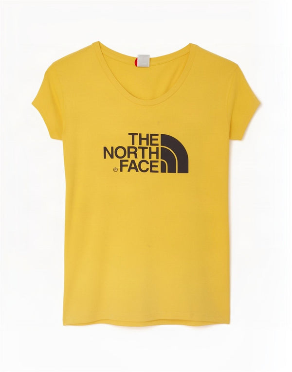 The North Face Womens Graphic T-Shirt Top UK 10 Small Gelb Baumwolle