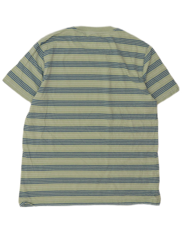 Penguin Mens T-Shirt Top Large Green Striped