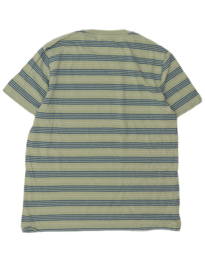 Pinguin-Herren-T-Shirt-Oberteil, groß, grün gestreift