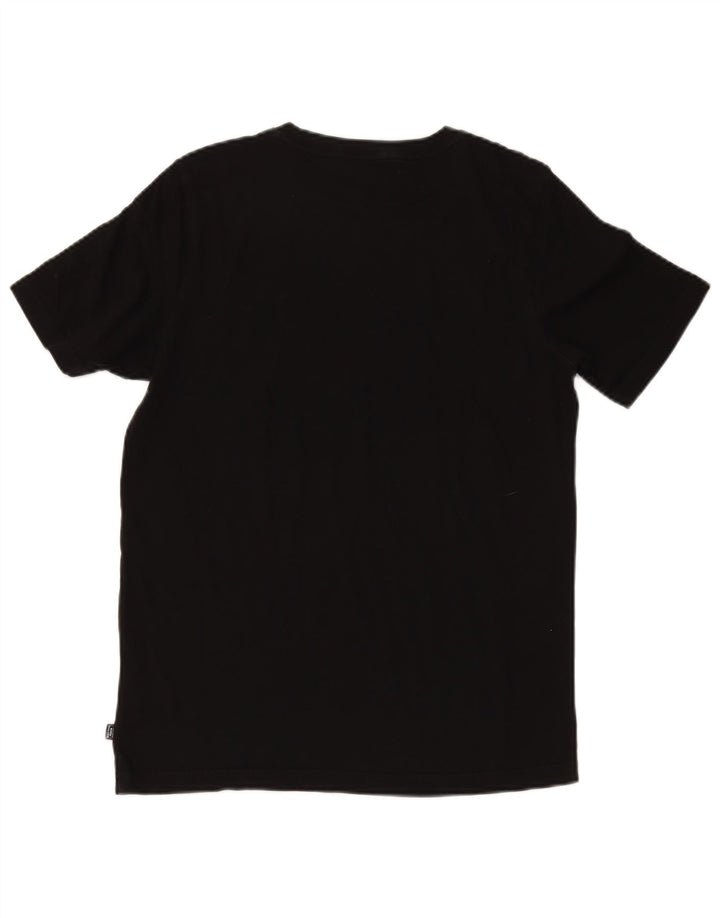 PUMA Mens Graphic T-Shirt Top Small Black Cotton