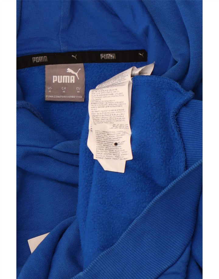 PUMA Herren Graphic Hoodie Pullover mittelblaue Baumwolle