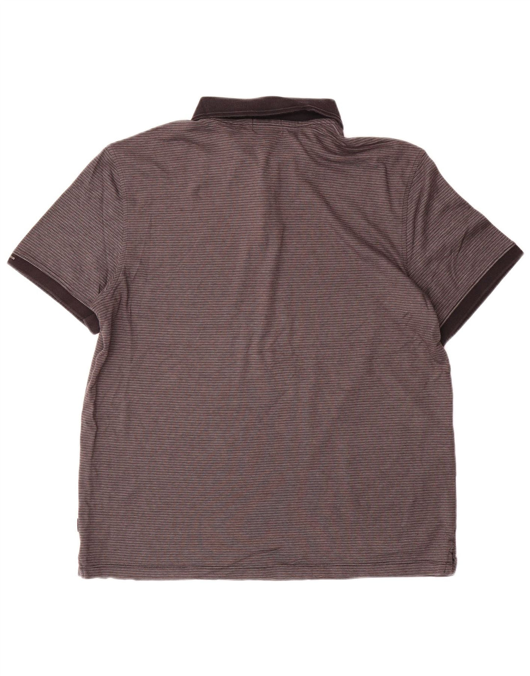 CALVIN KLEIN Herren-Poloshirt, große graue Nadelstreifen-Baumwolle