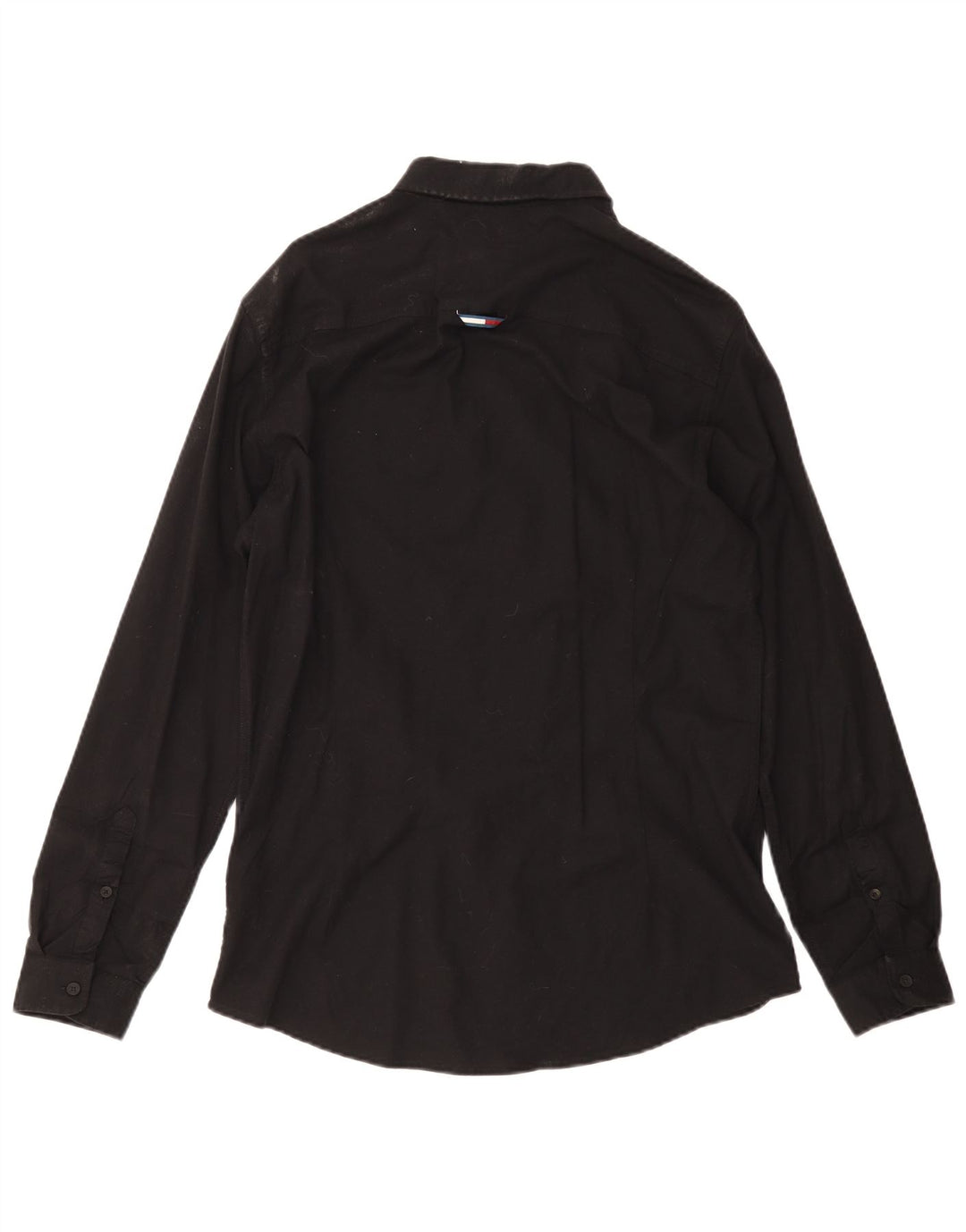 Tommy Hilfiger Herren-Slim-Fit-Hemd, groß, aus schwarzer Baumwolle