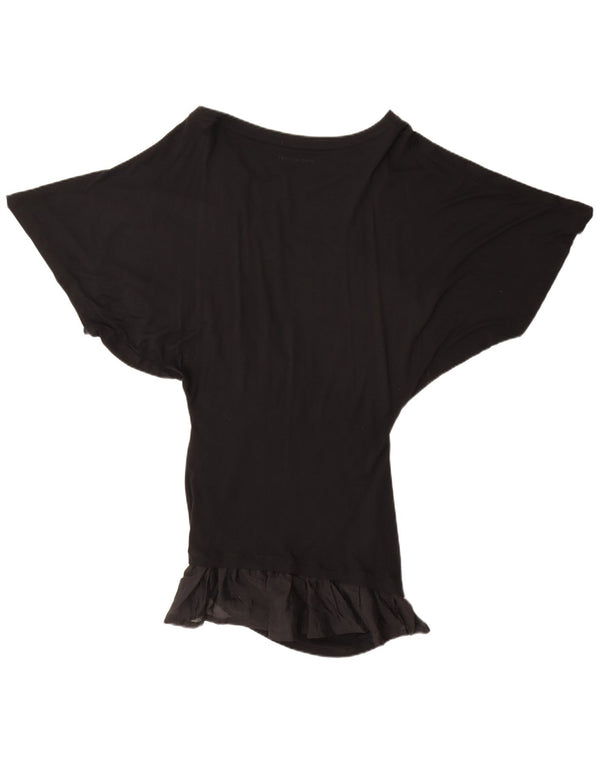 Versace Damen Fledermaus-Tunikakleid IT 48 XL Schwarze Viskose
