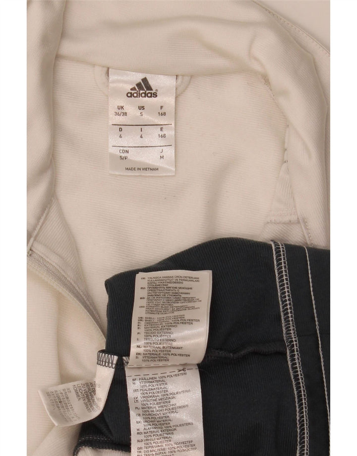 Adidas Herren-Trainingsanzugoberteil, UK-Größe 36/38, Größe S, Weiß, Colourblock-Polyester