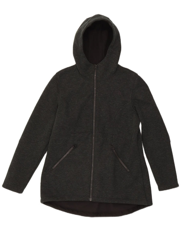 The North Face Womens Zip Hoodie Sweater UK 16 Large Grey Polyester